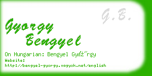 gyorgy bengyel business card